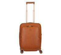 Bric's Life Pelle 4 roulettes Trolley de cabine 55 cm brun