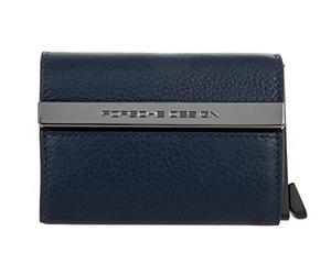 Bric's Porsche Design X Secrid Leather Porte-Cartes Unisexe avec Protection RFID et NFC, Pop-Up pour 4 Cartes, Compartiment pour Billets de Banque, Format : 6,5cm X 9,5cm X 2cm, Bleu