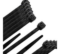 Brida Nylon 100%. Color Negro 7,8 x 540 mm. Bolsa 100 unidades. Abrazadera Plastico, Organizador Cables, Alta Resistencia