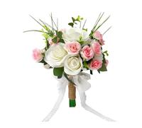 Bride Bouquet Flowers - Faux Bouquets Wedding Decorations, Realistic Home Decor for Women, Fall Reception Ceremony, Church Photoshoots, Holiday Valentines Day Party, Wedding Floral Arrangement