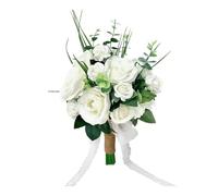 Bride Bouquets For Wedding - 28x24cm Faux Bouquets Flowers Wedding Decorations -Easy To Carry Realistic Home Decor For Women Fall Reception Ceremony Church Photoshoots Holiday Valentine's Day Party