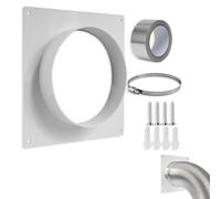 Bride de connecteur de conduit - Conduit de 150 mm -Bride de tuyau droite ou flexible pour systèmes de chauffage, de refroidissement, de ventilation d'air (A)
