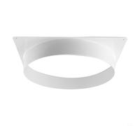 Bride de connecteur de conduit d'aération en plastique pour hotte aspirante CVC, adaptateur de joint à bride inférieure carrée pour ventilation à domicile et bureau, blanc (300 mm)