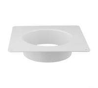 Bride de connecteur de conduit en plastique, joint à bride inférieure carrée pour kit d'installation de conduit CVC, adaptateur d'aération pour plaque murale et tuyau de ventilation de salle de bain