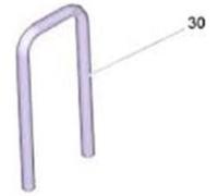Bride de Fixation Sortie HP extérieur pour Nettoyeur Haute Pression Compatible Karcher - 90395200