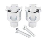 Bride De Guidon Rehausseurs De Guidon De Moto Universels pour Kawasaki pour Indian pour Victory pour Cruisers 1" 25 Mm Support Guidon Pinces De Guidon(2 inches Chrome)