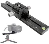 Bride de libération rapide en métal de glissière nodale professionnelle de rail de 240mm, La pince double face peut être tournée de 90 °, pour Appareil photo compatible Arca Swiss