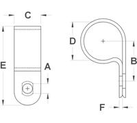 Bride de montage Plage de Ø du faisceau: 25.40 mm (max) TRU COMPONENTS TC-UC6203 1593069 blanc