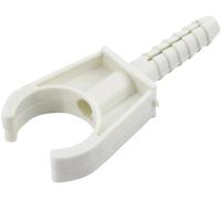 Bride de montage Plage de Ø du faisceau: 25 mm (max) TRU COMPONENTS 93013c1199 blanc