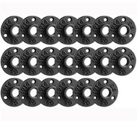 Bride de Plancher Fonte 1",20 PCS 1 pouce BSP Brides de Tuyauterie Raccord Fileté avec 3 Trous Bride Filetée Noir pour Tuyau Étagère Murale Industrielle Meubles Vintage