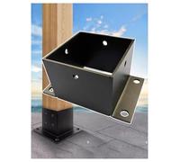 Bride de plancher for poteau de terrasse, ancrage for colonne en bois, support de poteau 2x2, 3x3, 4x4, 5x5, 6x6, 7x7, 8x8 pouces for terrasse en béton/bois/pergola/boîte aux lettres(200x200x130mm)