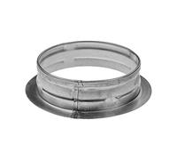 Bride de raccord de conduit en acier galvanisé de 80 mm - Raccord rond pour conduit flexible ou rigide - Collier de raccord de tuyau de drainage, d'évacuation et d'aération - Plaque de montage pour