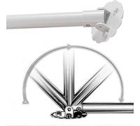 Bride de Tringle de Placard Réglable pour Mur Incliné, Support de Tringle À Rideau avec Perçage, Tringle Rideau Support D'angle Pivotant À 180° pour Tringle de Do(Size:100-155cm(39"-61"),Color:blanc)