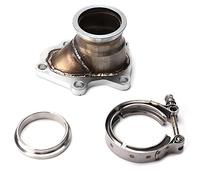 Bride de Tuyau de Descente Turbo, Bride de Tuyau de Descente de Voiture 5 Boulons à Adaptateur de Conversion 2.5in Remplacement pour Chargeur Turbo TD04 14412AA451