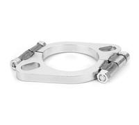 Bride d'échappement, Bride d'échappement en Acier de 2,5 Pouces 63 Mm, Plat Ovale Fendu, Accessoire de Remplacement de Réparation, Bride en Acier, Joint d'échappement de