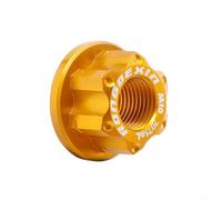 Bride d'écrou de moyeu de roue arrière M10 avec vis de verrouillage en alliage d'aluminium pour une connexion stable de l'essieu (doré)