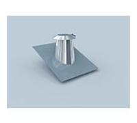 Bride d'étanchéité de toit Bertrams Polyline LAS 42DE45VA80 pour pentes de toit de 30 à 45°, DN 80 /125, acier inoxydable