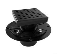 Bride d'évacuation de sol en acier inoxydable avec bride dissimulée de prévention et grille intégrée pour un filtrage et un drainage efficaces des débris (10,2 cm)