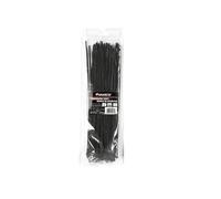 Bride en polyamide 6,6 noir, sachet de 100 pièces, taille 3,5 x 200 mm, idéal pour la fixation et le maintien dans des projets électriques et de bricolage.
