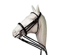 Bride équitation double rênes muserolle en deux parties Lexhis Noir XFull