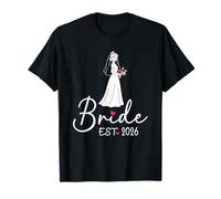 Bride Est. 2026 Assorti Marié Marié Engagement Lune de Miel T-Shirt