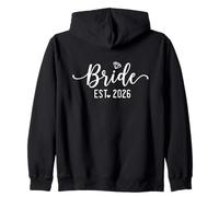 Bride Est 2026 Marié Marié 26 fiançailles Assorties pour Lune de Miel Sweat à Capuche