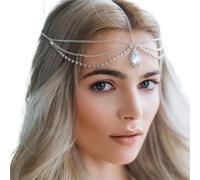 Bride Headdress Hair Accesories Elegant Head Chain Jewelry Women Wedding Accessories Bridal Headpiece pour les occasions spéciales et les festivals(Color 2)
