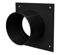 Bride murale, collerette, bride de raccordement, tuyau de ventilation, raccord mural, noir, (diamètre 120 mm)