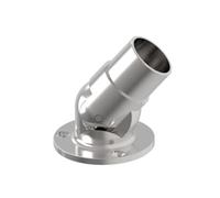Bride murale en acier inoxydable avec articulation, diamètre 42,4 mm, raccord mural flexible, 0 + 90°, pour tube V2A, poli (A/0506-242-B)