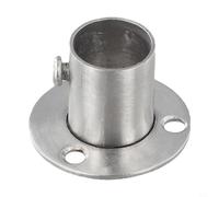 Bride murale en acier inoxydable poli avec vis de verrouillage pour support d'ancrage de tube rond de 19 mm, 22 mm, 25 mm, 32 mm (19 mm)