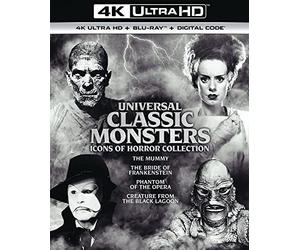 BRIDE OF FRANKENSTEIN/MUMMY/CREATURE FROM THE BLACK LAGOON/PHANTOM OF THE OPERA (4KULTRA HD/BLU-RAY)