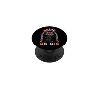 Bride Or Die Retro Halloween Bachelorette Assorti Hen Do PopSockets PopGrip Adhésif