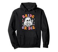 Bride Or Die Retro Halloween Bachelorette Assorti Hen Do Sweat à Capuche