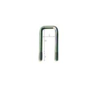 Bride pour Tube Haut 40x80 SANS Écrou Nylstop - M10/25