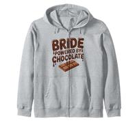 Bride Powered by Chocolate Funny Wedding Humour Sweat à Capuche