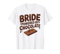 Bride Powered by Chocolate Funny Wedding Humour T-Shirt