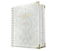 Bride Squad Livre de planification de mariage et organisateur pour mariée : couverture rigide élégante en porcelaine bleue et blanche | Comprend des listes de contrôle, des calendriers, des poches |