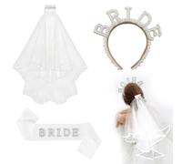 Bride to be Bandeau voile serre-tête JGA Accessoires femmes enterrement de vie de jeune fille Femmes Voile de mariée Perles Serre-tête JGA Écharpe