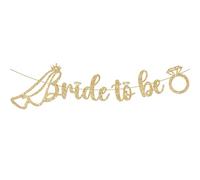Bride to Be Banderole, Guirlande Bride to Be, Bridal Bannière, Party Bannière Bridal, Or, avec Diamant et Voile de Mariée, Décoration de Fête Bachelorette, pour Mariage Fiançailles