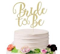 Bride to Be Cake Topper, Gâteau Topper Bride, Decoration Gateau de Mariage, Bride Cupcake Decorations, Bachelorette Partydeco, pour Mariage, Bridal Shower, Fête à Thème, Doré (B)