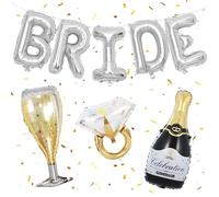 Bride to Be Decoration Bride to Be Bannière Ballons Géants de Bride Ballons de Décoration de Enterrement de Vie pour Mariage, Fête Prénuptiale,Ffiançailles, Enterrement de Vie de Jeune Fille (Argent)