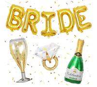 Bride to Be Decoration Bride to Be Bannière Ballons Géants de Bride Ballons de Décoration de Enterrement de Vie pour Mariage, Fête Prénuptiale,Ffiançailles, Enterrement de Vie de Jeune Fille (Or)