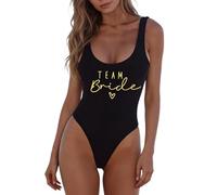 Bride to Be Maillot De Bain Une PièCe pour Femme - Maillot De Bain Une PièCe - Imprimé - Body De Plage - Monokinis - Coupe Haute - pour Enterrement De Vie De Jeune Fille - Mariage - Sexy