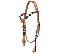 Bride Western Silver Horse Nakipa, Fini Indispensable pour la Conduction du Cheval (Marron) (Dark London)
