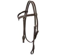 Bride Western Silver Horse Portland, Fini Indispensable pour la Conduction du Cheval (Marron)