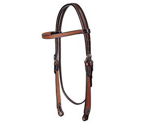 Bride western XL Two Tone avec boucles « anciennes » X-Full Cheval extra / Cheval de trait