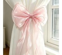 Brides de rideaux romantiques en voile avec nœud, attaches de rideaux de style doux pour la décoration de la chambre, liens de rideaux en ruban de satin organza brillant Polyamide