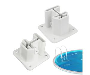 Brides d'échelle pour piscine robustes - Support de rechange en résine | Le kit de montage en résine ABS comprend 2 brides d'échelle de piscine conçues comme matériel de rechange pour spas, patios