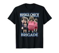 Bridge Check Brigade AI Lady avec Un mème Rock Breaking Glass T-Shirt
