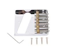 Bridge de guitare 54 mm Bridge de guitare électrique à 6 cordes avec baril en laiton selle de remplacement de métal pour les guitares électriques Telecaster